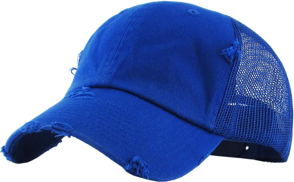 Royal Blue vintage mesh front view